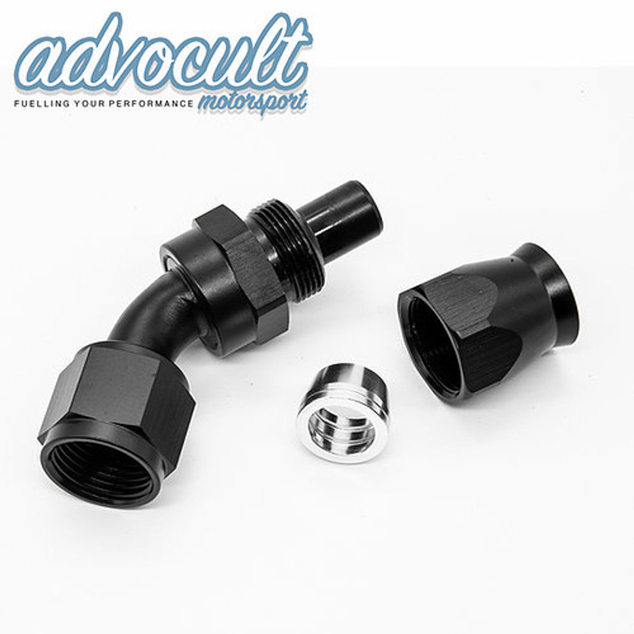 SWIVEL 45-DEGREE ELBOW (PTFE/TEFLON) AN3-AN10