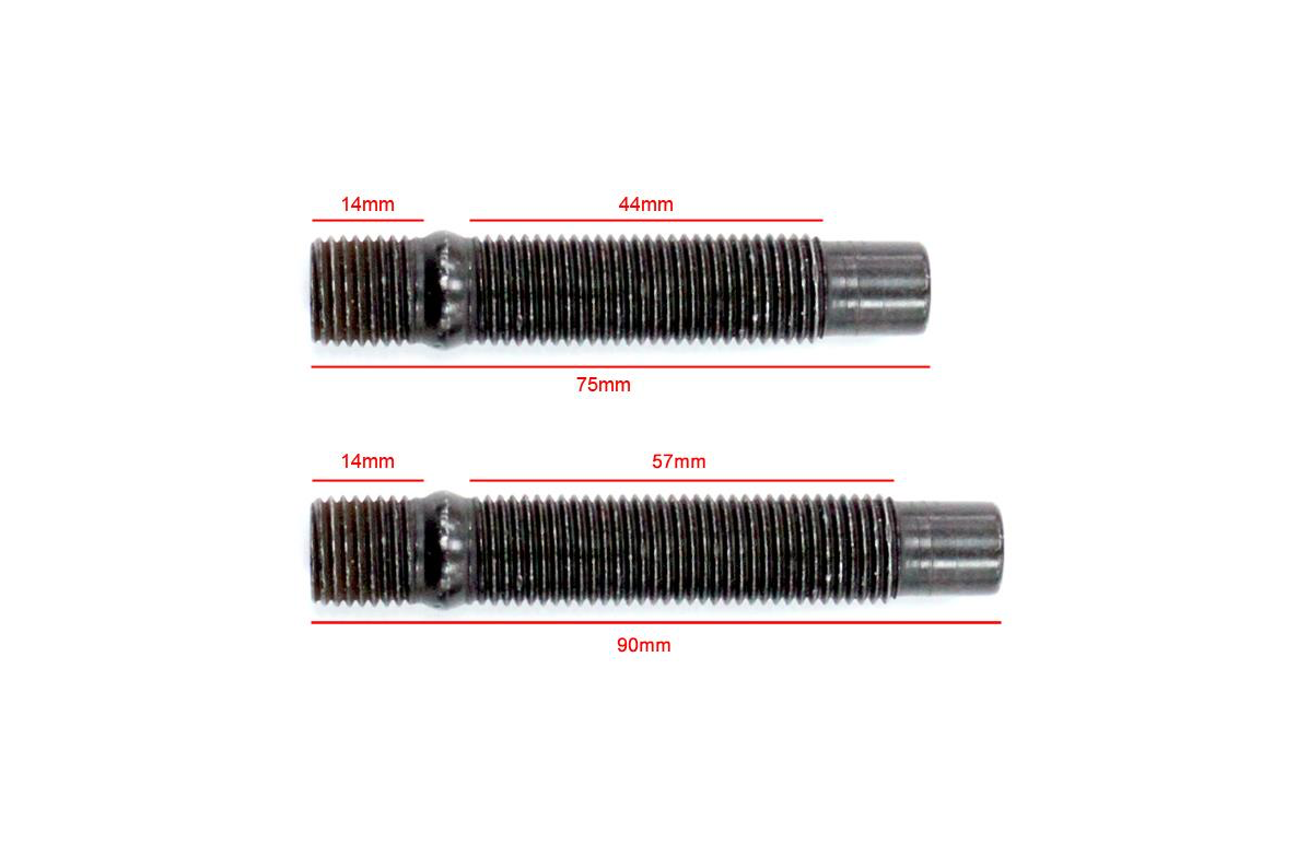 Stud and nut conversion for 4 stud wheels (16 supplied)