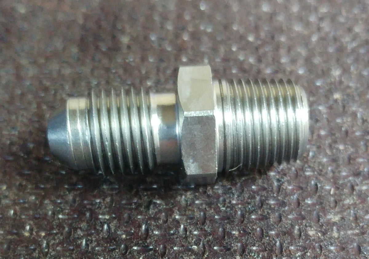 Stainless Steel M M Adaptor 1/8" NPT to 3/8" UNF -3