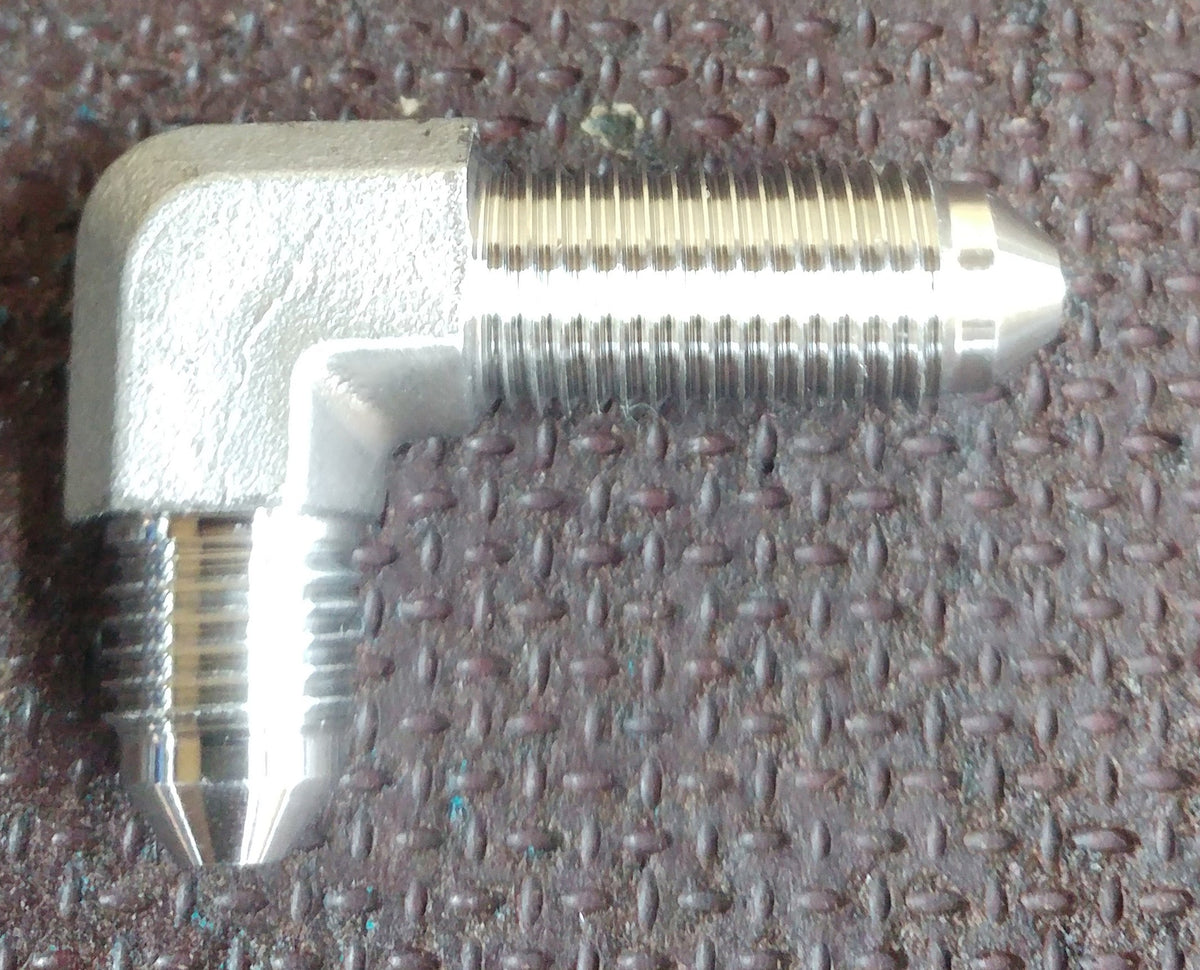 Stainless Steel Bulkhead Brake Fitting 90° 3/8" UNF -3