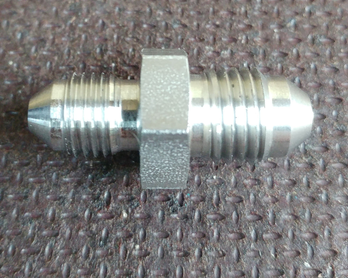 Stainless Steel Male Male Brake Fitting 3/8" -3 To 7/16" -4